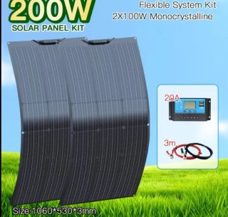 Panel solar flexible Xinpuguang 200w Son 2 placas