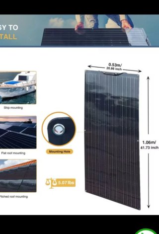 Panel solar flexible Xinpuguang 200w Son 2 placas