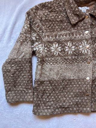 Chaqueta Polar Zara Estampada Beige