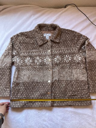 Chaqueta Polar Zara Estampada Beige