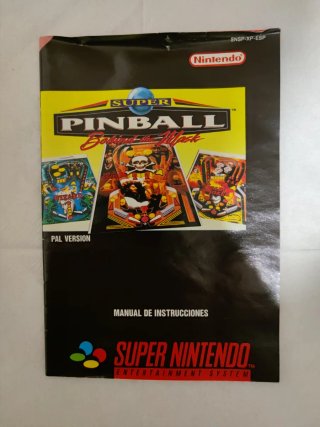 Juego de snes Super Pinball Behind the Mask retro