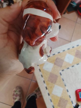 Soprammobile cagnolino in ceramica