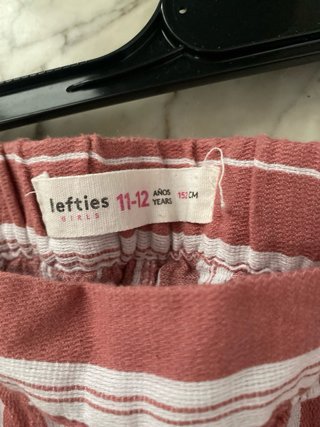 Pantalones niña rayas rosa y blanco
