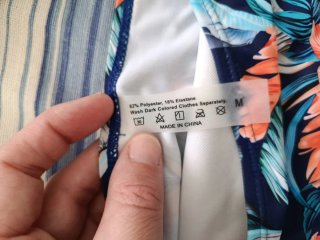 Bikini premamá Shein Talla M Estampado Tropical