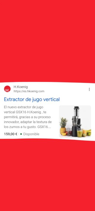 Exprimidor de zumos HKoenig GSX16