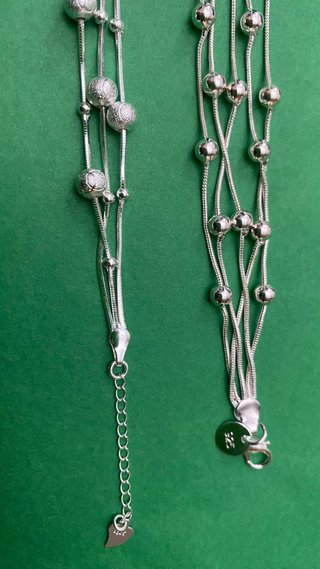 Pulsera de plata mate o brillo