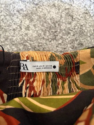 Conjunto Zara estampado hojas