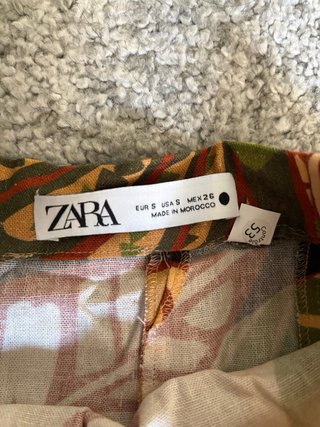 Conjunto Zara estampado hojas