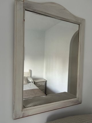 Dormitorio madera maciza blanco muy robusto