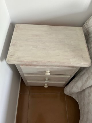 Dormitorio madera maciza blanco muy robusto