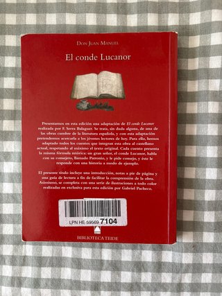 Libro de lectura “El conde Lucanor”