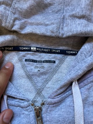 Sudadera Tommy Hilfiger Gris Cremallera
