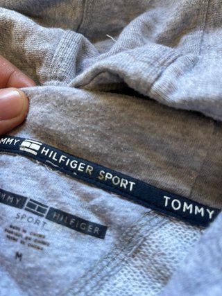 Sudadera Tommy Hilfiger Gris Cremallera