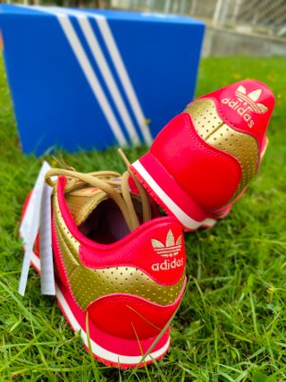 Zapatillas Adidas galaxy OG oro JR5695, piel nueva