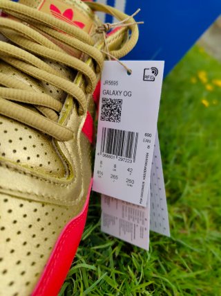 Zapatillas Adidas galaxy OG oro JR5695, piel nueva