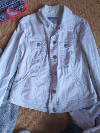 Cazadora vaquera blanca