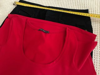 Conjunto Top Rojo y Pantalón Negro
