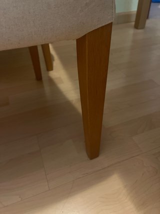 4 Sillas Comedor IKEA Beige Tela BERGMUND