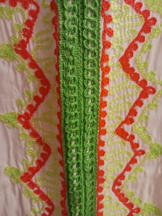 Vestido caftán poncho bordado vintage Ibiza boho
