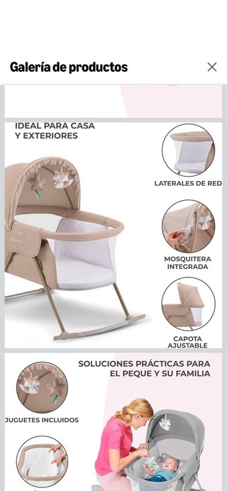 Cuna de viaje plegable