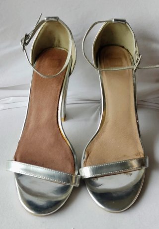 Conjunto Bolso de mano+ Sandalias Fiesta Plateadas