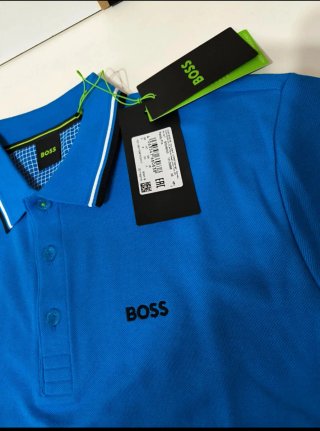 Camisa Polo Boss Azul Talla S
