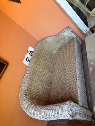 Conjunto de muebles exterior de mimbre sintetico