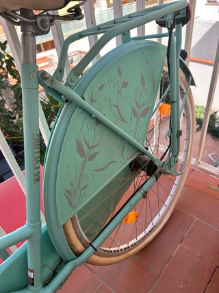 Bicicleta urbana mujer color menta