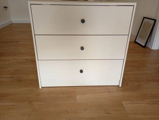 Cómoda IKEA GURKSEN 3 cajones blanca