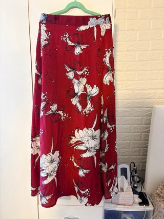 Falda larga estampada floral verano