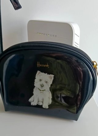 Bolso y neceser Harrods charol negro