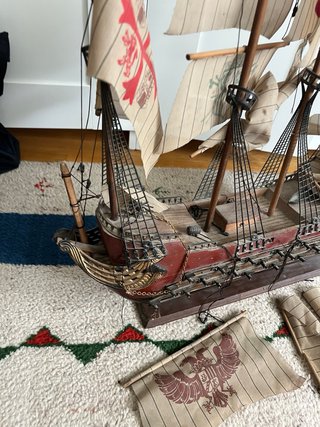 Maqueta Barco Madera Antiguo
