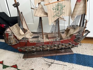 Maqueta Barco Madera Antiguo