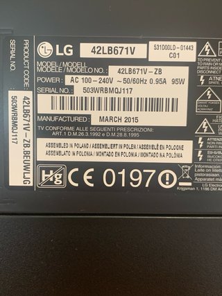 Televisión LG Smart TV 43 pulgadas Negro