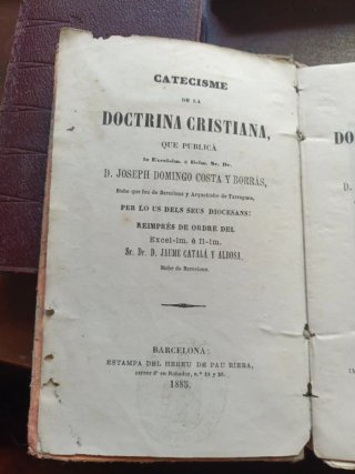 Libro Catecismo de 1855.