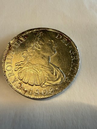 Moneda de duro de plata 1808 Carlos IV