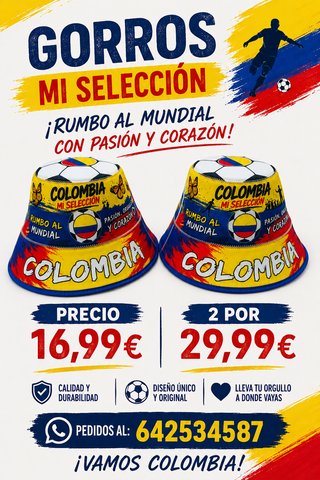Gorro Mundial Colombia Reversible