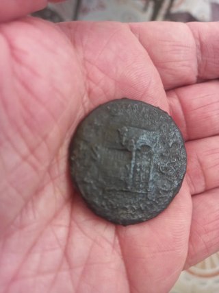 Moneda romana Sestercio Autentico de Nerón