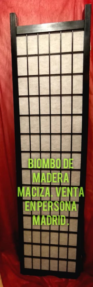 Biombo grande estilo japonés de madera maciza