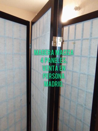 Biombo grande estilo japonés de madera maciza