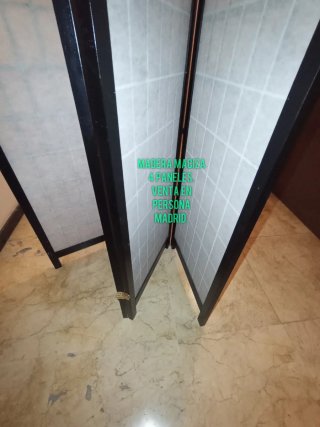 Biombo grande estilo japonés de madera maciza