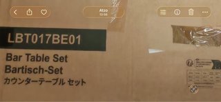 Caja LBT017BE01 Bar Table Set