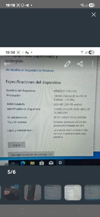 Mini PC Asus PN41-S1 Negro