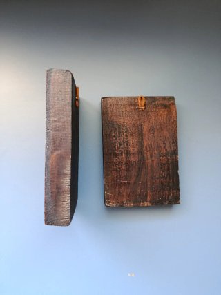 Pareja Iconos Bizantinos Madera