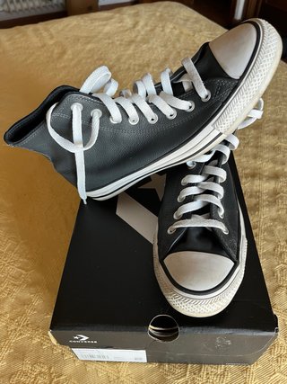 Botas de piel Converse Talla 40 Negras