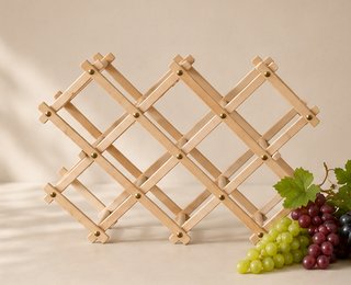 Botellero de madera plegable nuevo