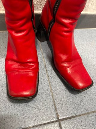 Botas altas piel rojas Freelance T39