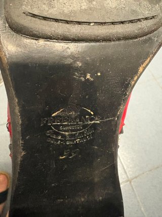 Botas altas piel rojas Freelance T39