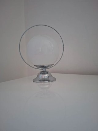 Lampada Space Age Vetro Metallo