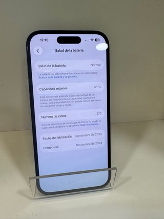 iPhone 15 128GB Negro - Batería 85%